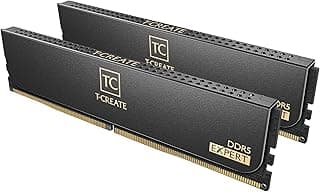 TEAMGROUP T-Create Expert Overclocking 10L DDR5 32GB Kit (2 x 16GB) 5600MHz (PC5-44800) CL38-46-46-76 Intel XMP 3.0 & AMD Expo Módulo de Memória de Desktop Compatível Ram Preto -