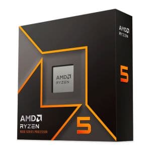 Processador AMD Ryzen 5 9600X, 6-Core, 12-Threads, 3.9GHz (5.4GHz Turbo), Cache 38MB, AM5, 100-100001405WOF
